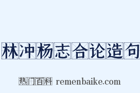 林冲杨志合论造句是什么意思的图片